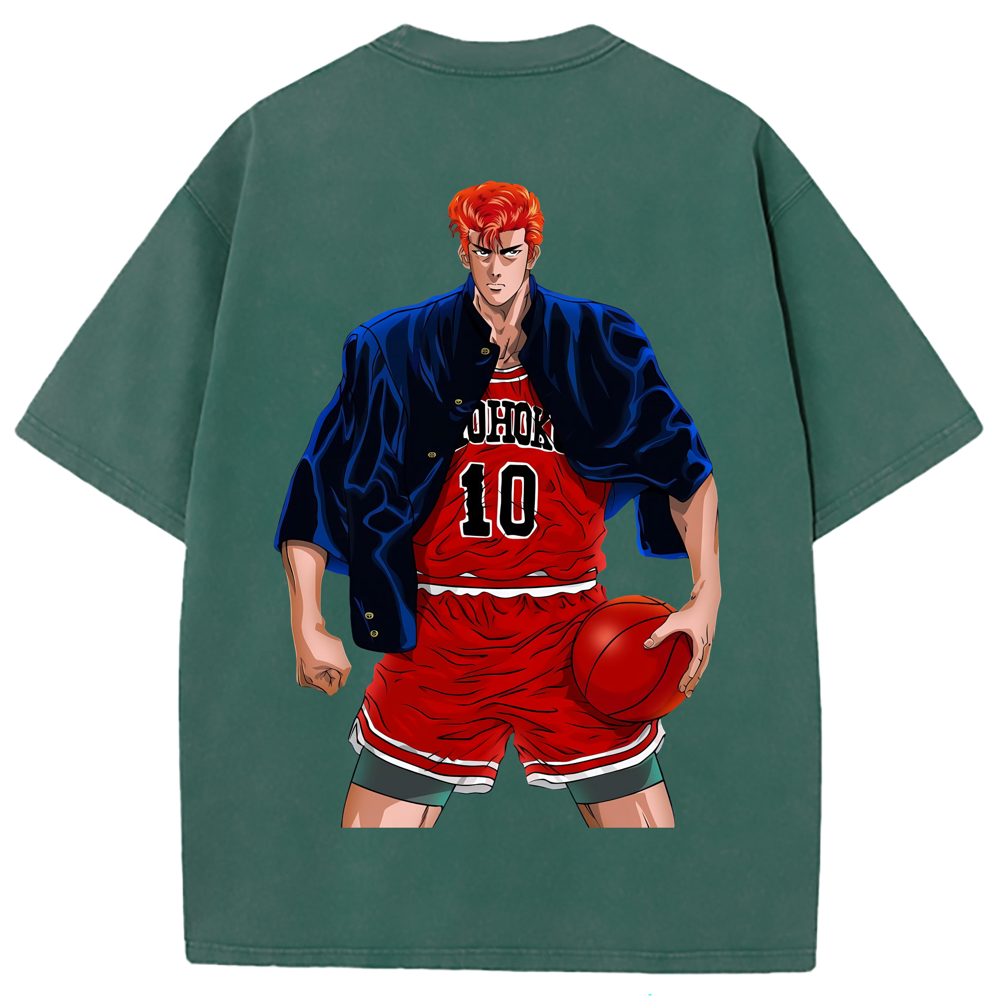 （画像用） SLAM DUNK／スラムダンク 綿100% ヴィンテージ風 半袖Tシャツ（背面プリント）